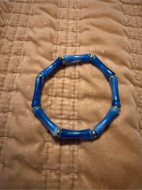 Plunder Blue Bamboo Bead Bracelet